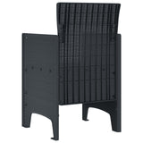 Sedia da Giardino 4 pcs Antracite 53 x 49 x 85 cm Polipropilene