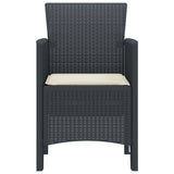 Sedia da Giardino 4 pcs Antracite 53 x 49 x 85 cm Polipropilene