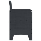 Sedia da Giardino 4 pcs Antracite 53 x 49 x 85 cm Polipropilene