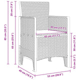 Sedia da Giardino 4 pcs Antracite 53 x 49 x 85 cm Polipropilene