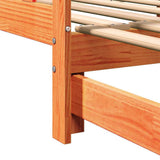 Letto giorno con trundle Marrone cerato 203,5 x 184 x 66 cm