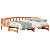 Letto giorno con trundle Marrone cerato 203,5 x 184 x 66 cm