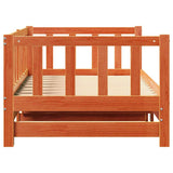 Letto giorno con trundle Marrone cerato 203,5 x 184 x 66 cm