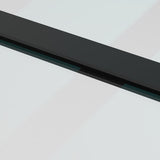 Porta Scorrevole con Ferramenta Nera 90x205 cm in Vetro ESG