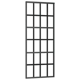 Porta Scorrevole con Ferramenta Nera 76x205 cm in Vetro ESG