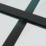 Porta Scorrevole con Ferramenta Nera 76x205 cm in Vetro ESG