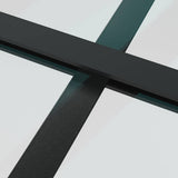 Porta Scorrevole con Ferramenta Nera 90x205 cm in Vetro ESG