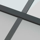 Porta Scorrevole Set Ferramenta Nera 90x205 cm Vetro Temperato