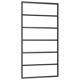 Porta Scorrevole con Ferramenta Nera 102x205 cm in Vetro ESG