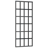 Porta Scorrevole con Ferramenta Nera 76x205 cm in Vetro ESG