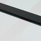Porta Scorrevole con Ferramenta Nera 76x205 cm in Vetro ESG