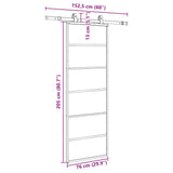 Porta Scorrevole con Ferramenta Nera 76x205 cm in Vetro ESG