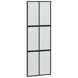 Porta Scorrevole Set Ferramenta Nera 76x205 cm Vetro Temperato