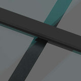 Porta Scorrevole Set Ferramenta Nera 76x205 cm Vetro Temperato