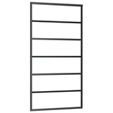 Porta Scorrevole con Ferramenta Nera 102x205 cm in Vetro ESG