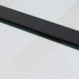 Porta Scorrevole con Ferramenta Nera 76x205 cm in Vetro ESG