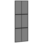 Porta Scorrevole Set Ferramenta Nera 76x205 cm Vetro Temperato