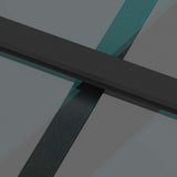 Porta Scorrevole Set Ferramenta Nera 90x205 cm Vetro Temperato