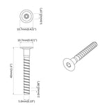 Viti confermat 2 pcs Argento 5 x 40 mm Metallo