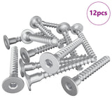 Viti confermat 12 pcs Argento 5 x 40 mm Metallo