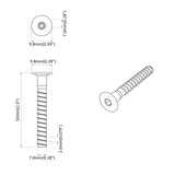 Viti confermat 2 pcs Argento 7 x 50 mm Metallo