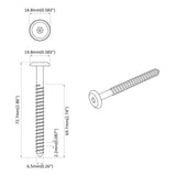 Viti in Legno 1350 pcs Argento Acciaio