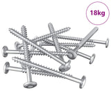 Viti in Legno 1900 pcs Argento Acciaio
