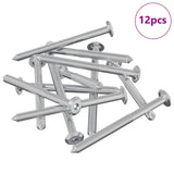 Viti per mobili 12 pcs Argento M6 x 70 mm Acciaio