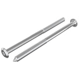 Viti per mobili 2 pcs Argento M6 x 100 mm Acciaio