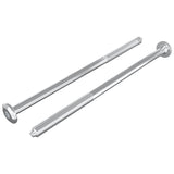 Viti per mobili 2 pcs Argento M6 x 120 mm Acciaio