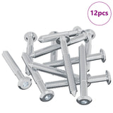 Vite 12 pcs Argento M6 x 50 mm Acciaio