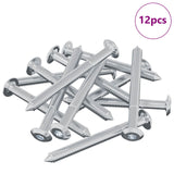 Vite 12 pcs Argento M6 x 60 mm Acciaio