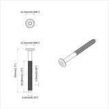 Vite 1600 pcs Argento M6 x 60 mm Acciaio