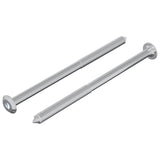 Vite 2 pcs Argento M6 x 100 mm Acciaio