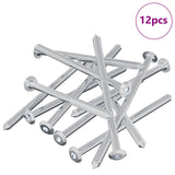 Vite 12 pcs Argento M6 x 100 mm Acciaio