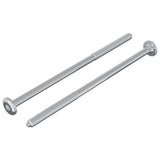 Vite 2 pcs Argento M6 x 120 mm Acciaio