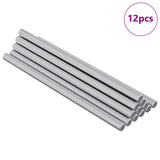 Asta Filettata 12 pcs Argento 6 x 120 mm Acciaio