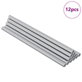 Asta Filettata 12 pcs Argento 6 x 135 mm Acciaio