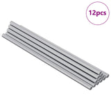 Asta Filettata 12 pcs Argento 6 x 170 mm Acciaio