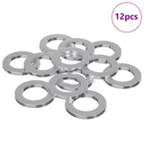 Rondelle 12 pcs Argento 10 x 10 x 1,2 mm Ferro