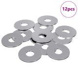 Rondelle 12 pcs Argento 18 x 18 x 1,2 mm Ferro