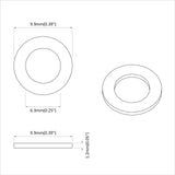 Rondelle 2 pcs Argento 10 x 10 x 0,8 mm Ferro