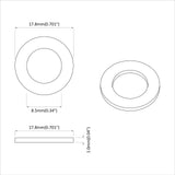Rondelle 2 pcs Argento 16 x 16 x 1,5 cm Ferro