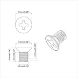 Viti a testa conica 32727 pcs Argento Ferro