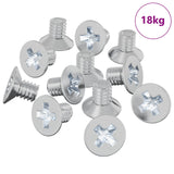 Viti a testa conica 32727 pcs Argento Ferro