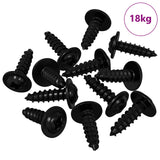 Chiodo autofilettante 16364 pcs Nero 3,5 x 12 mm Ferro