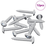 Chiodo autofilettante 12 pcs Zincato 4 x 25 mm Acciaio