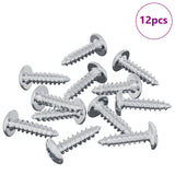 Vite 12 pcs Argento M4 x 16 mm Acciaio