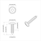 Vite 13636 pcs Argento M4 x 16 mm Acciaio