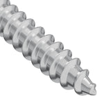 Vite in Legno 2 pcs Argento 9,8 x 53 mm Acciaio